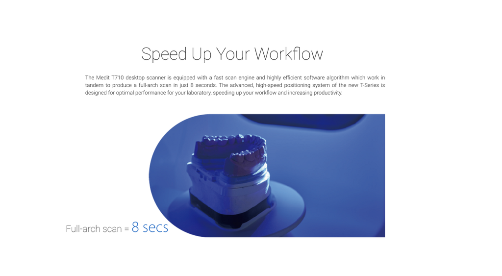 Scanner digital Laboratorio T710 Medit Biotech Chile